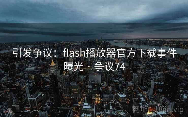 引发争议：flash播放器官方下载事件曝光 · 争议74